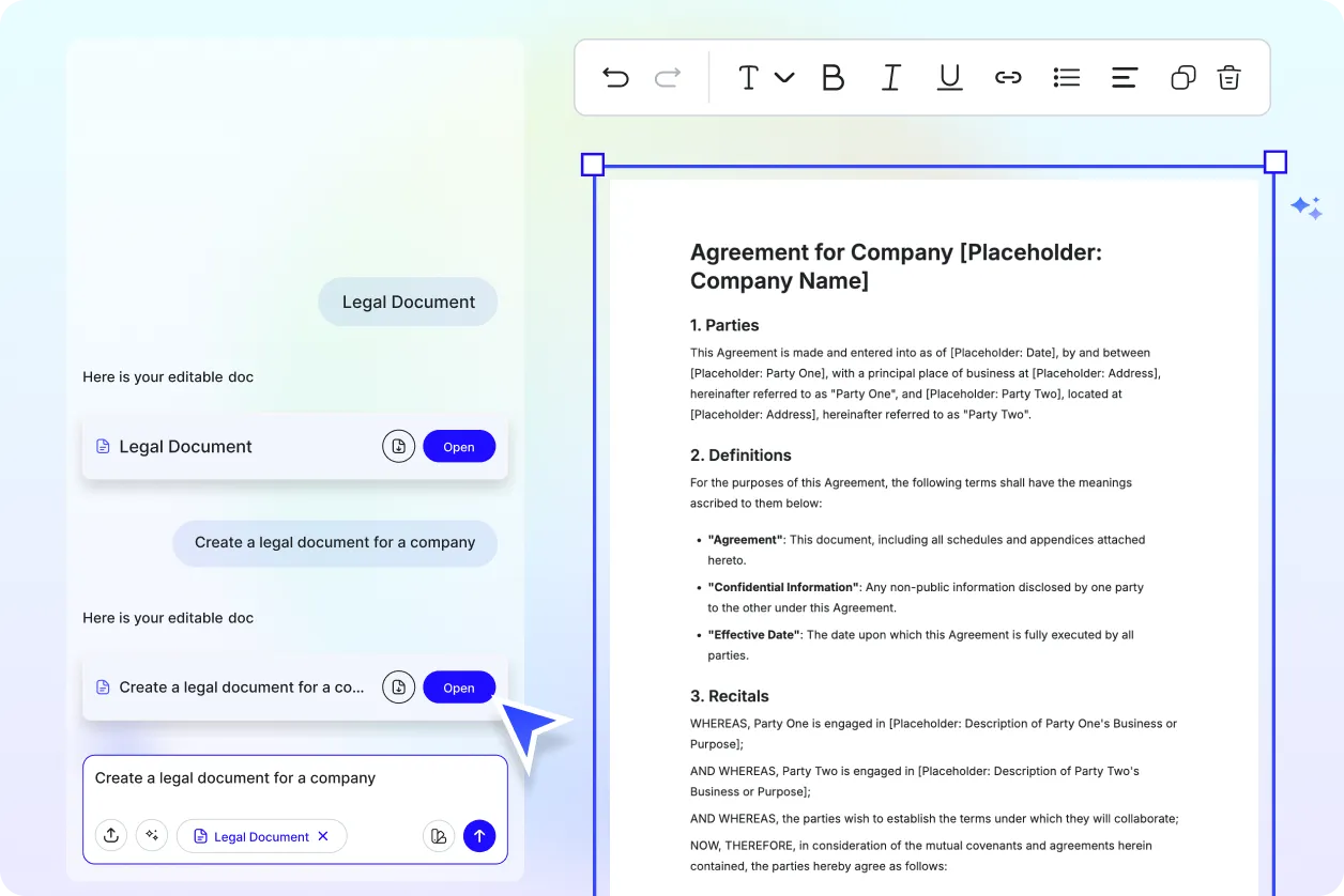 Free AI Legal Document Generator, Free Legal Document Maker Online